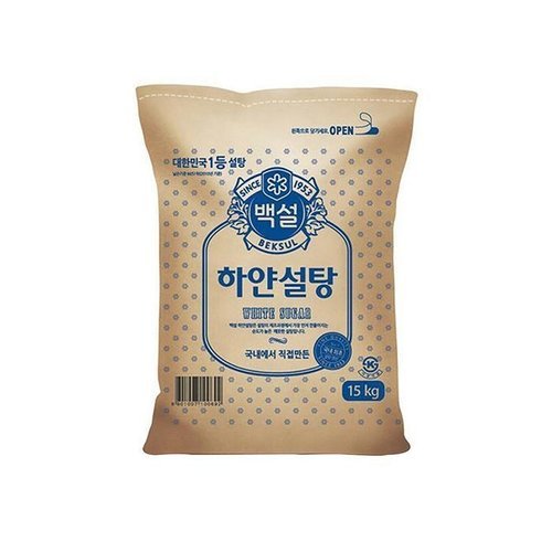 셀러허브 식품 [백설] CJ제일제당 백설 하얀설탕 15kg (15778168)