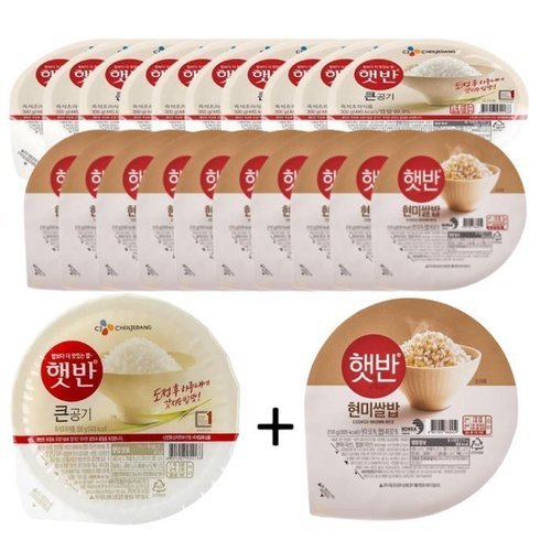셀러허브 식품 햇반 큰공기 300g 10개 + 현미쌀밥 210g 10개 (25467705)