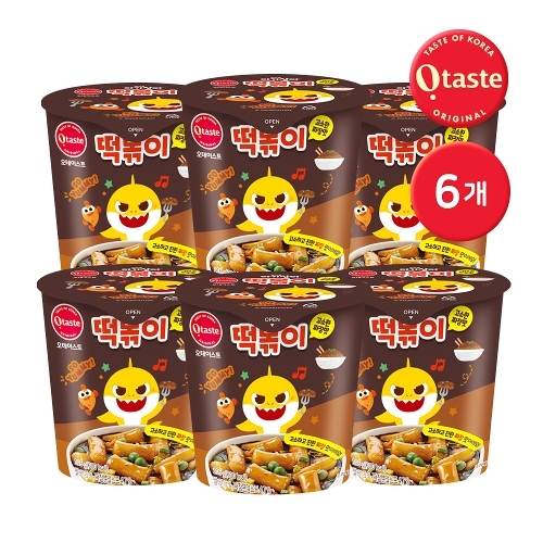 기타 농심태경 핑크퐁 아기상어 떡볶이 / 고소한 짜장맛 116g 6개