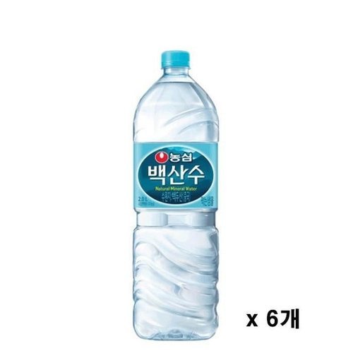 셀러허브 1 농심 백산수 2L x 6개 생수 물 먹는샘물 2리터 (18854770)
