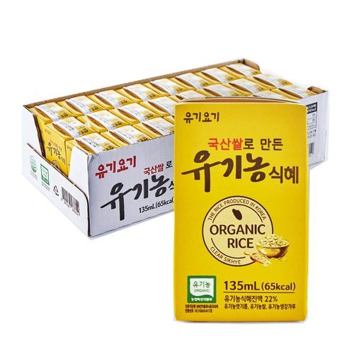 삼육식품 유기요기 국산쌀로 만든 유기농 식혜 135ml x 24팩