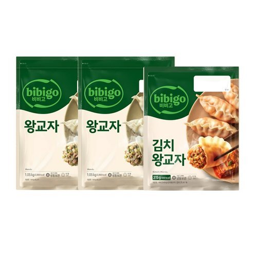 CJ제일제당 비비고 왕교자1.05kg x2봉 + 김치왕교자315g x1봉