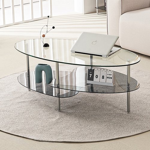 미아트 (착불)보비쥬S 르무그니 1100x550 타원형 선반 소파테이블