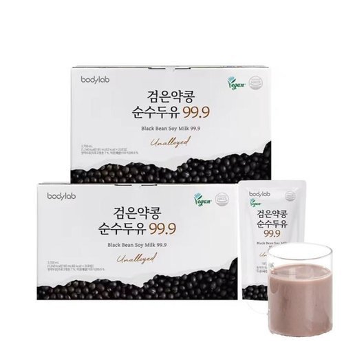 셀러허브 식품 바디랩 검은약콩 순수두유 99.9 20포 x 2박스 (총 40포) (51149672)