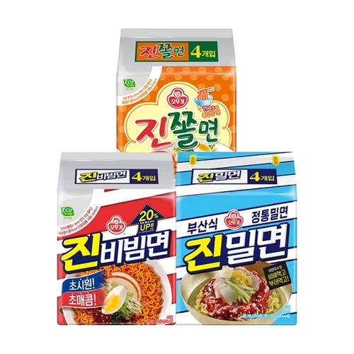 [오뚜기라면]오뚜기 진비빔면 4입 + 진밀면 4입 + 진쫄면 4입