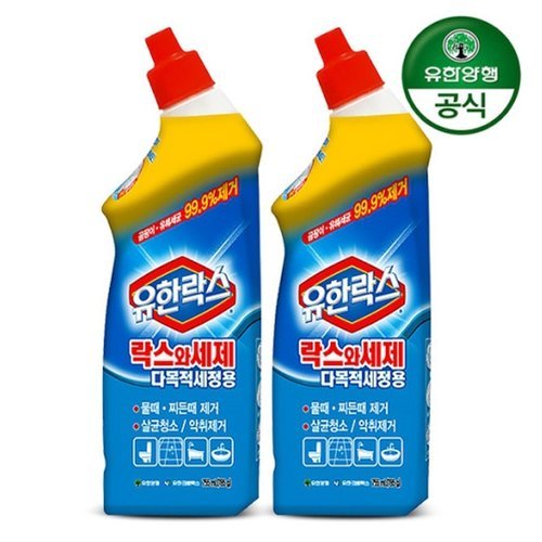 유한양행 유한락스 락스와세제 다목적세정용 755ml x 2개