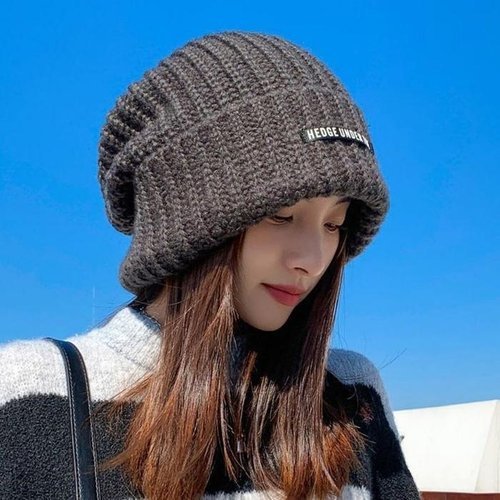 셀러허브 패션 [JHQRYFUH_4A]남녀 트위드 니트비니 루즈핏 빅 5컬러