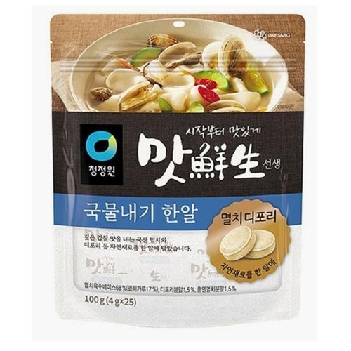 셀러허브 식품 청정원 맛선생 멸치디포리 국물내기 한알 100g(25개입) 1+1 총2개맛있는 간편식 한국 (49775655)