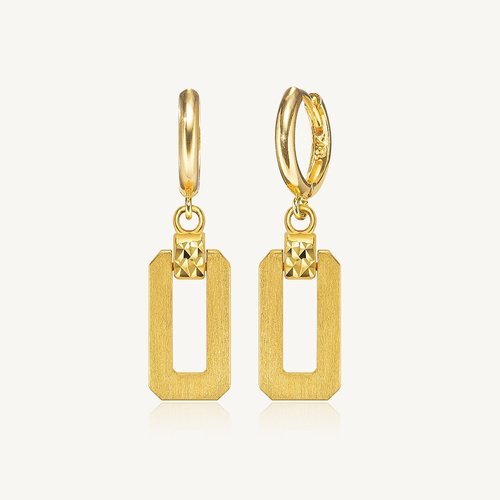 수앤진골드 브릭 체인 링 귀걸이 24K 순금 7.5g