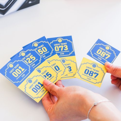 [VY협력업체]브이와이 럭키드로우 추첨권 행운권 응모권 경품권/50매 세트