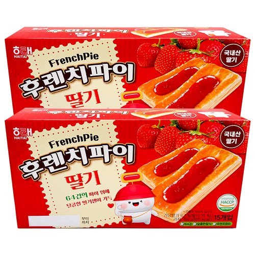 해태제과 후렌치파이 딸기 192g x 2개입