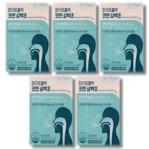 기타브랜드 닥터파이토 파이토블락 코엔 삼백초 500mg x 60정 LHF618 5박스_P432452874