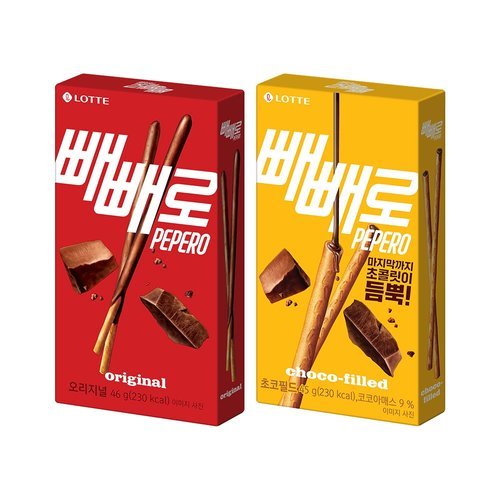 롯데웰푸드 초코 빼빼로 46gX20개+초코필드 빼빼로 45gX20개
