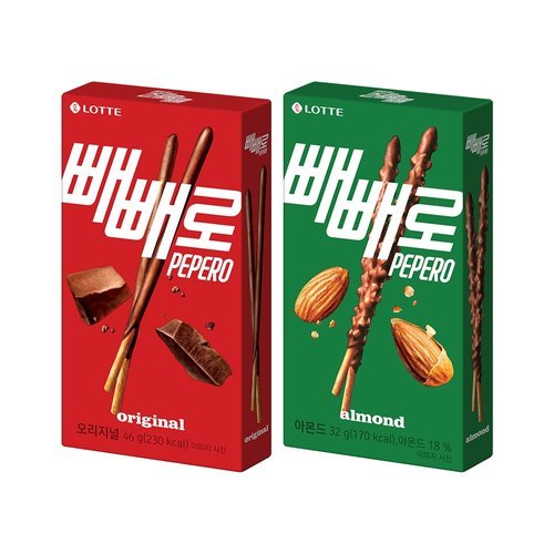 롯데웰푸드 초코 빼빼로 46gX20개+아몬드 빼빼로 32gX20개