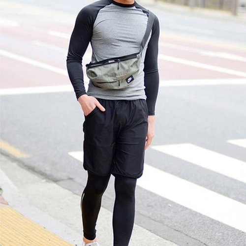 셀러허브 패션 [OF4K95PR]남자래쉬가드 긴팔티 반바지 3종세트 남성의류