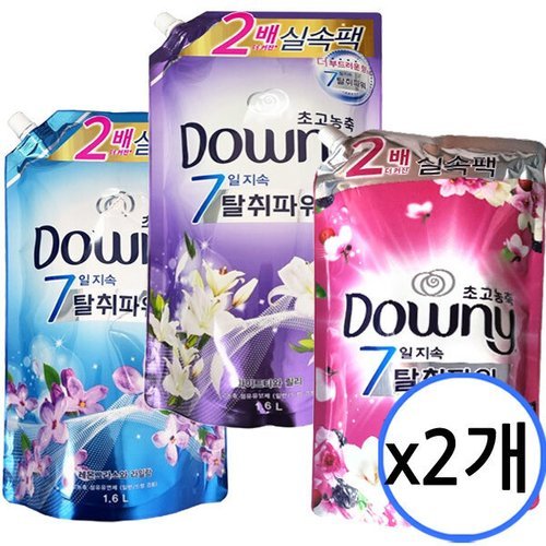 다우니 초고농축 섬유유연제 1.6L(드럼/일반겸용) 탈취파워 /리필 2개 택1