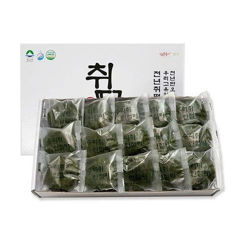 자연맛남 [푸드맛남] 강원도 정선 수리취 인절미 1.5kg 30개 (선물상자)