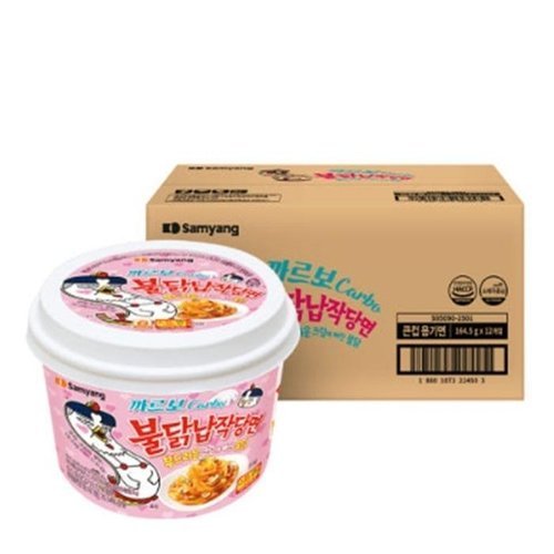 셀러허브 식품 삼양식품 까르보불닭납작당면 164.5g, 24개 (43168657)