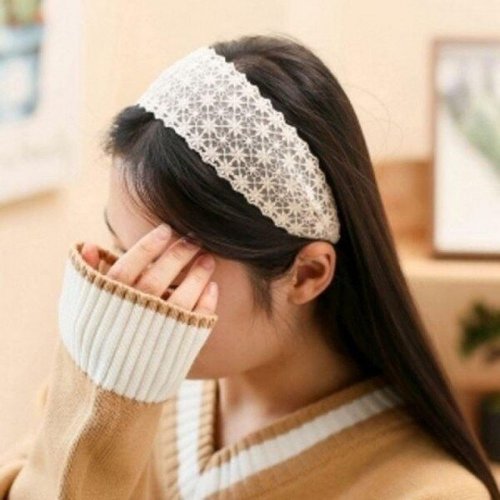 패션플러스 [모노무드] MNO 엔젤 슈슈 오리엔탈 레이스 헤어밴드 프릴 머리띠 데일리 디자인 액세서리