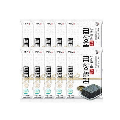 기타브랜드 두번구운 진도 토종 특곱창돌김 35g(10매) x10봉_P388641269