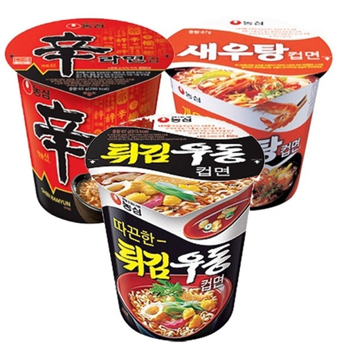 농심 신라면컵 6입 + 새우탕컵 6입 + 튀김우동컵 6입