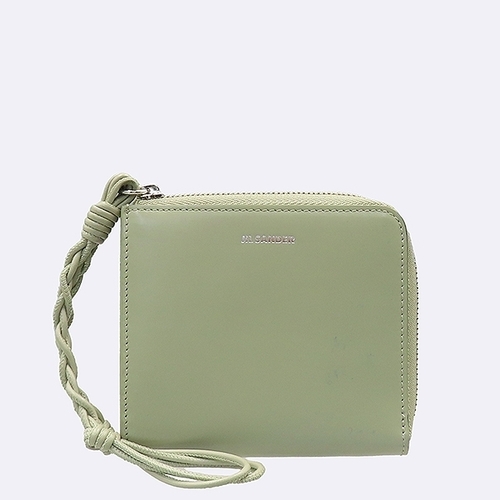 [중고] 질샌더 고이비토 중고명품 Jilsander(질샌더) JSPT840052 민트 그린 컬러 탱글 스트랩 하프 집업 지갑