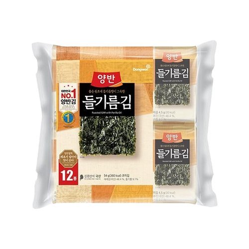동원에프앤비 양반 들기름 식탁김 12봉(9장) 4개(총48봉)