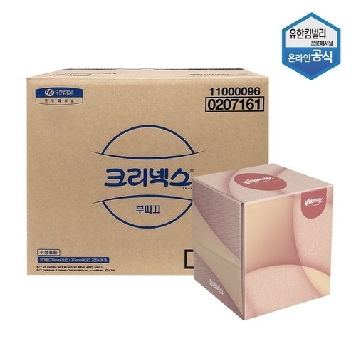 크리넥스 미용티슈 각티슈 부띠끄 100매 x 36개 1박스 0207161_P356477014