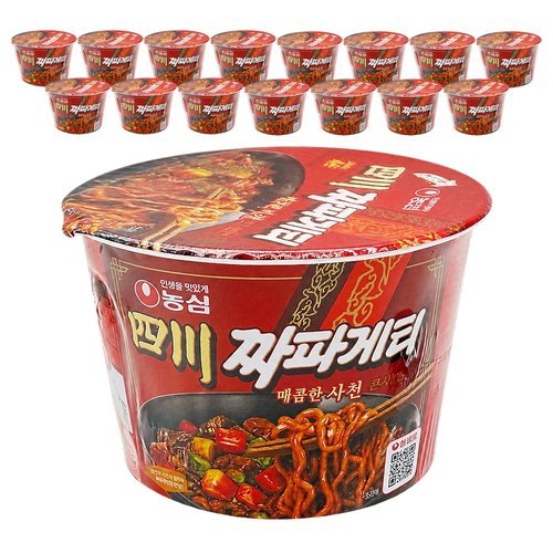 농심 사천 짜파게티 큰사발 115g x 16입
