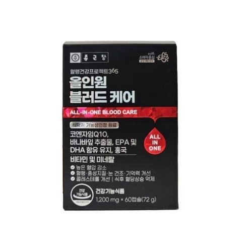 기타브랜드 종근당 혈행건강 프로젝트365 올인원 블러드 케어 1,200mgx60캡슐 1개_P429228968