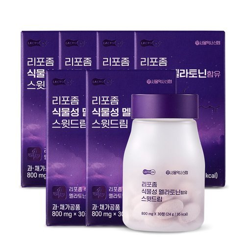 락토온 리포좀 식물성 멜라토닌 2mg함유 스윗드림 30정 6세트