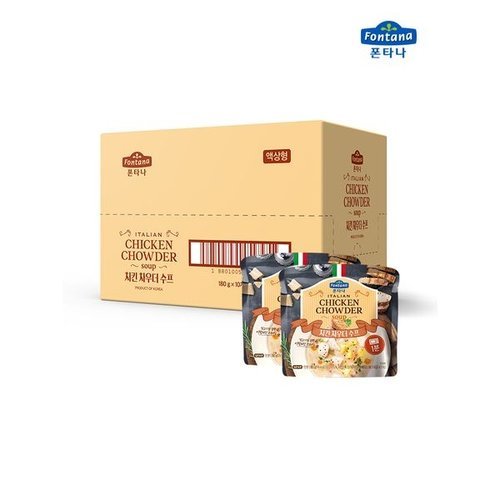폰타나 이탈리안 치킨 차우더 수프 180g 10봉 / 전자레인지용_P329655760