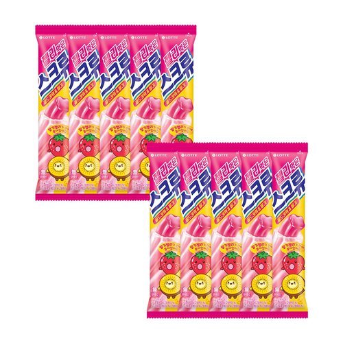 롯데웰푸드 젤리먹은 스크류바 골드키위n딸기 80mlx10