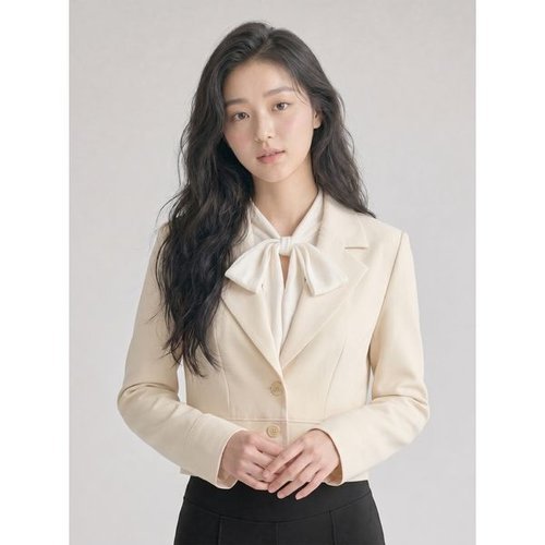 에고이스트 밑단 배색 테일러드 크롭 자켓 EN1WJ262_P385165927