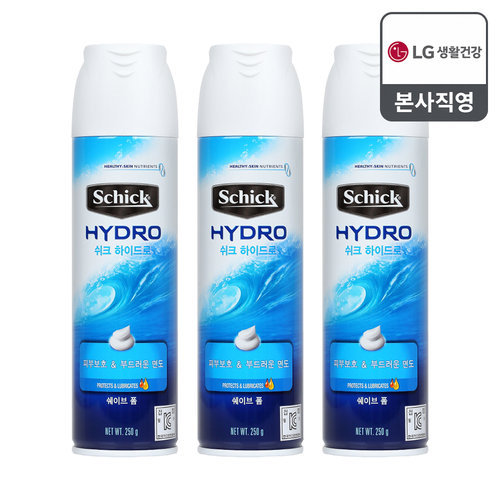 쉬크 하이드로 모이스춰 쉐이빙폼 250g x 3개