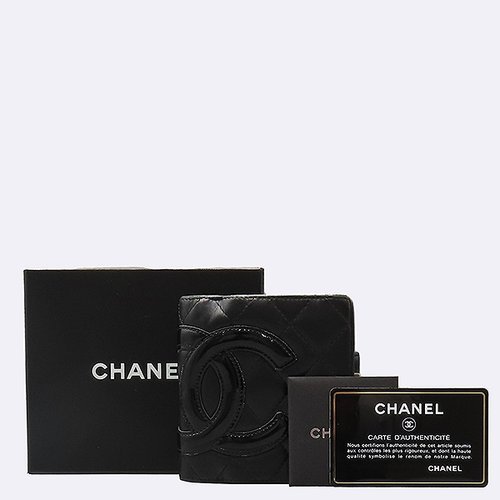 [중고] 샤넬 고이비토 중고명품 Chanel(샤넬) A26720 블랙 페이던트 혼방 COCO 로고 깜봉 반지갑