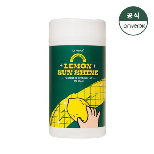 기타 온예록 올인원 청소 세정 롤티슈 170매 1개 레몬선샤인