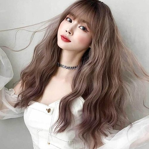셀러허브 1 [HYIK9DYV_4B]애쉬 물결 펌 가발 탈색가발 긴머리가발
