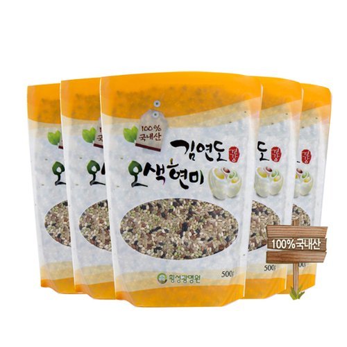 증산왕김연도 김연도 오색현미 500g 5봉