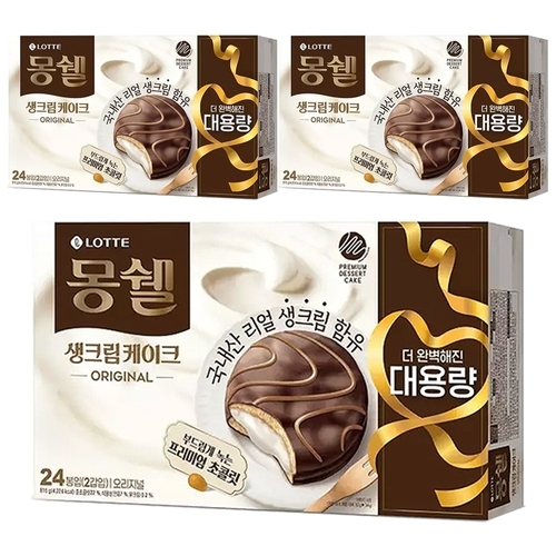 롯데제과  몽쉘 오리지널 생크림케이크 816g