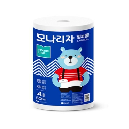 기타 모나리자 점보롤 업소용화장지 500m 4롤 대용량 화장지 휴지 두루마리_JS