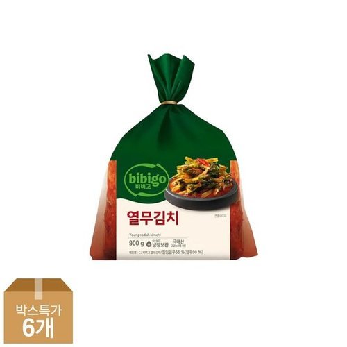 씨제이제일제당 비비고 열무김치 900g x6개_P391938405