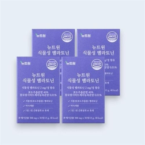 기타브랜드 뉴트원 식물성 멜라토닌 2mg 포도추출물분말 30정, 4개_P433216855