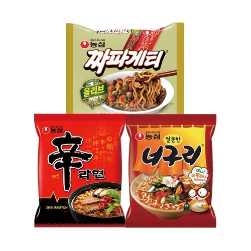 농심 신라면 5입 + 너구리 5입 + 짜파게티 5입