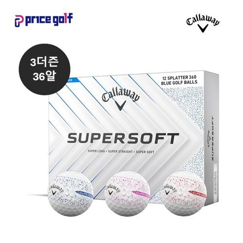 캘러웨이 (3더즌 36알) 캘러웨이 정품 2025 슈퍼소프트 스플레터 2피스 (3가지 색상)