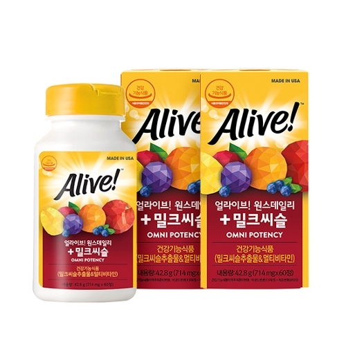 네츄럴라이프얼라이브 얼라이브 원스데일리 밀크씨슬 60정