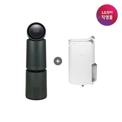 [엘지전자]LG전자 [세트모델특가]LG 퓨리케어 AI 오브제 360˚ 공기청정기 M7 AS356NGMA + 휘센 제습기 20L DQ205PSVA