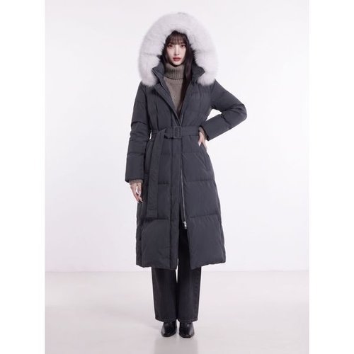 에고이스트 차콜 사가폭스퍼 클래식 롱 구스 다운점퍼 EQ4TD009_P394862343