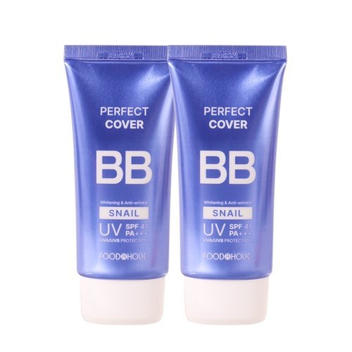 푸드어홀릭 (1+1)푸드어홀릭 퍼펙트 커버 스네일 비비크림 50ml SPF41 /자외선차단 톤업 결광 BB