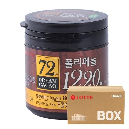 치바리아 롯데 드림 카카오 초콜릿 72프로 86g 24입